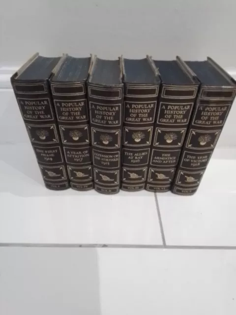 6 Volumes A Popular History Of The Great War  Hard Back