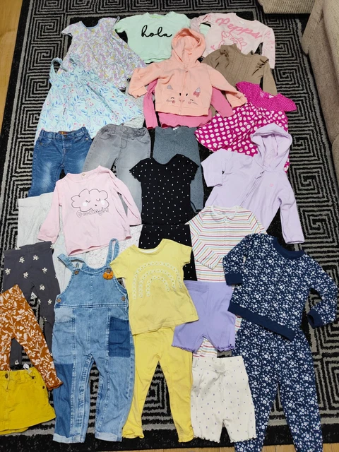 #C79💜 Huge Bundle Of Baby Girl Clothes 18-24months NEXT GEORGE FRED&FLO BLUEZOO