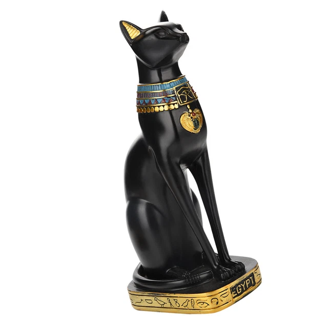 Statue De Chat Egyptien En Résine Figurine Ornement De Chambre Artisanat QC