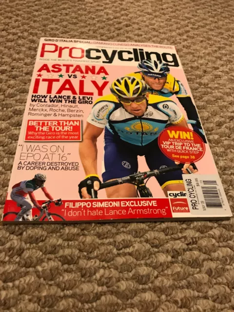 Pro Cycling Magazine May 09 Issue 125 Astana Lance Armstrong GIRO Contador