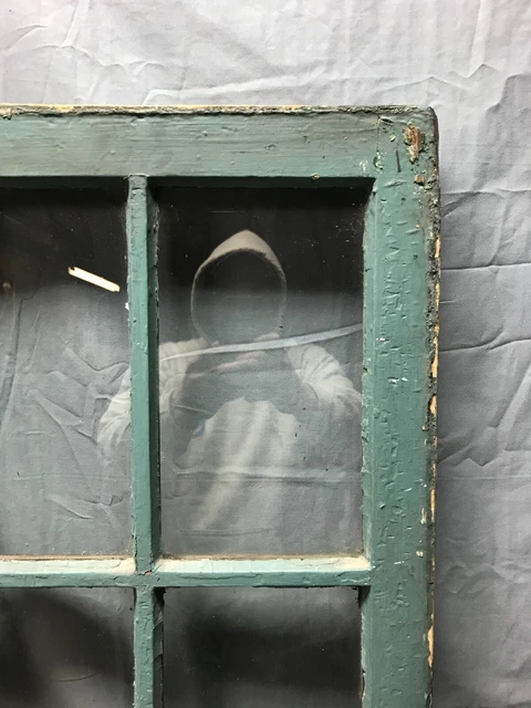 Pair Antique 6 Lite Casement Windows 17x39 Shabby Cabinet Chic Old VTG 1824-22B 13