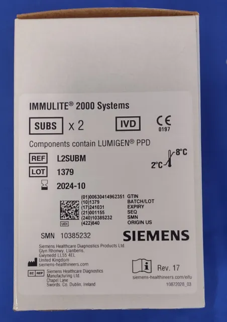 Siemens Immulite 2000 Substrate Module (2 Bottles/Box) [SMN #: 10385232]