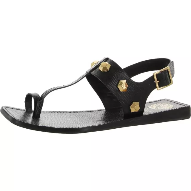 VINCE CAMUTO WOMENS Dailette Leather Ankle Strap Thong Sandals Shoes ...