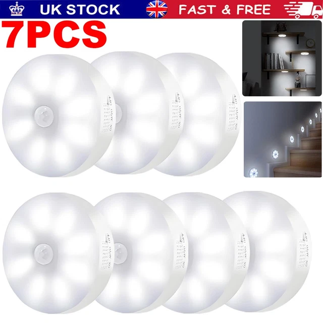 SENSOR LIGHT LED Motion PIR USB Rechargeable Portable Cabinet Stair ...