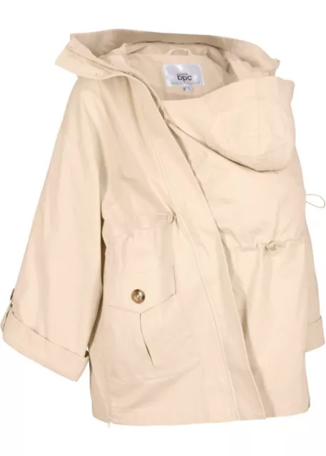 Umstandsjacke mit Baby-Trage-Einsatz Babyeinsatz Schwangerenjacke Kapuze 823 NEU