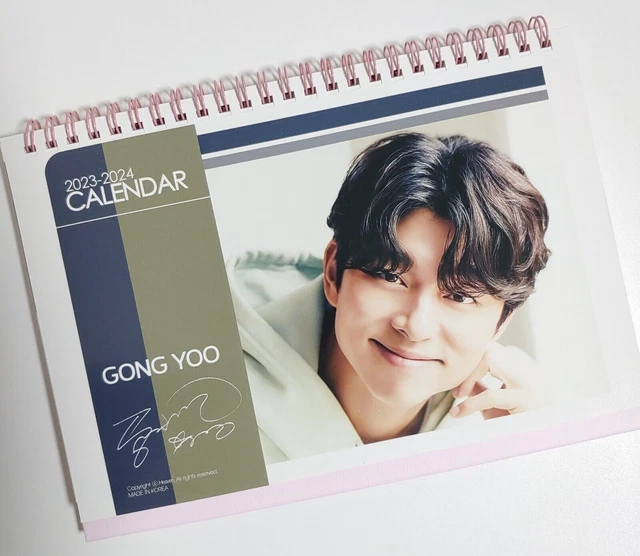 GONG YOO GONGYOO Photo Desk Calendrier 2023 2024 Calendrier Rose