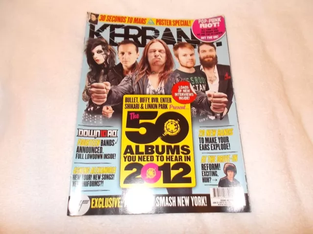 Kerrang! Music Magazine Issue 1398 January 21st 2012 Biffy Clyro 30 Seconds Mars