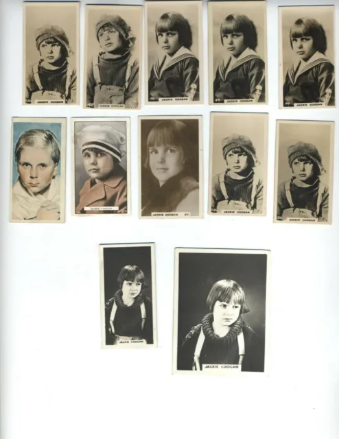 Jackie Coogan Early Cigarette Cards Photos Child Actor Uncle Fester X 11