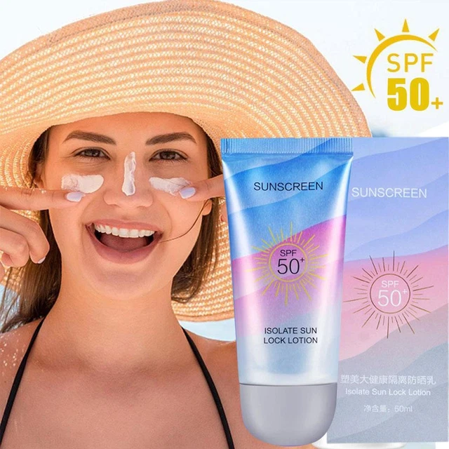 Crema de protección solar UV SPF50+ a prueba de sudor de larga duración 60 g*1 loción D2F2