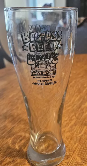 DICK'S LAST RESORT Big-Ass Beer Glass~Large Oversized Pilsner~Myrtle Beach SC