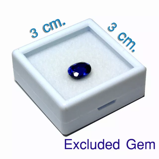 10 PCS OF TOP GLASS PLASTIC GEMSTONE JEWELRY COIN DISPLAY JAR BOX WHITE 3x3 cm