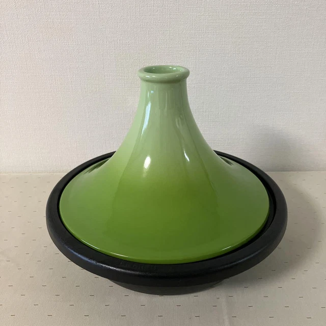 Top de cerámica Le Creuset Tagine verde kiwi 27 cm 2,0 L base de hierro fundido