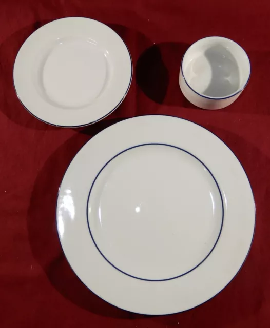 American Airlines Blue Stripe China - 3 Piece Set by Noritake