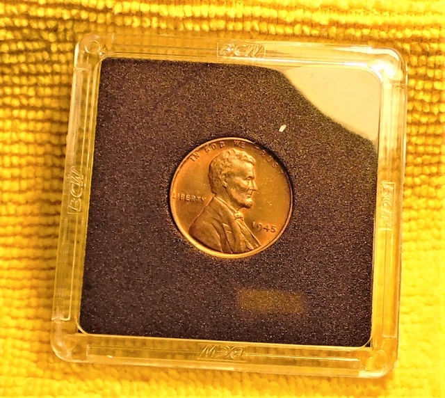 1945  P Lincoln Wheat Cent Penny Au-Bu Uncirculated