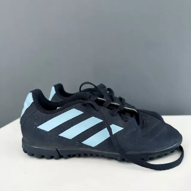 Boys Adidas Goletto VII Astro Turf Navy Football Boots Shoes Size UK 11 EU 29