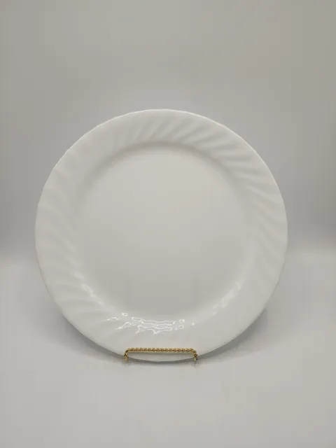 Corning Corelle "Enhancements White Swirl" 10 1/4 Inch Dinner Plate