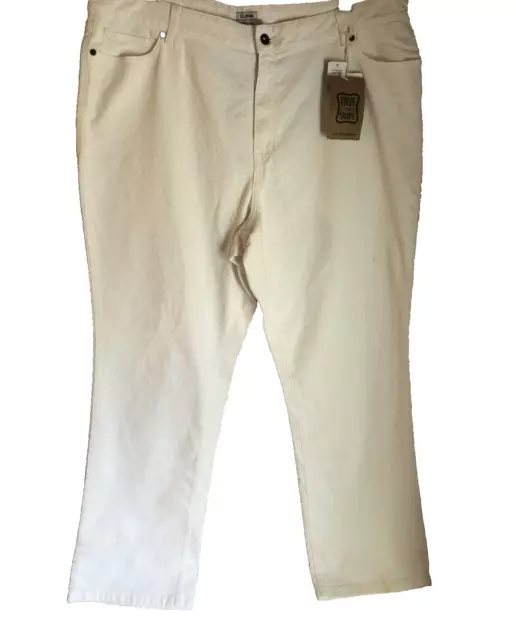 Ll Bean Classic Fit White Denim Jeans Sz 20W Regular