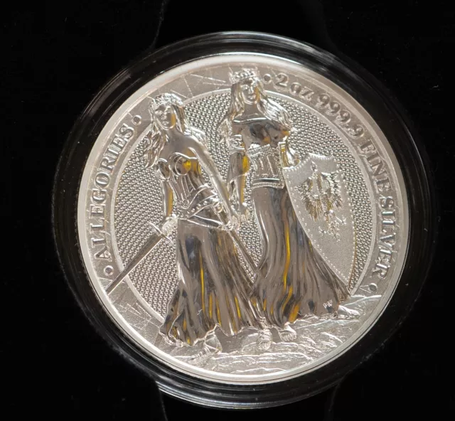 2022 Germania Mint The Allegories Polania & Germania 2 oz .9999 Silver Box&COA