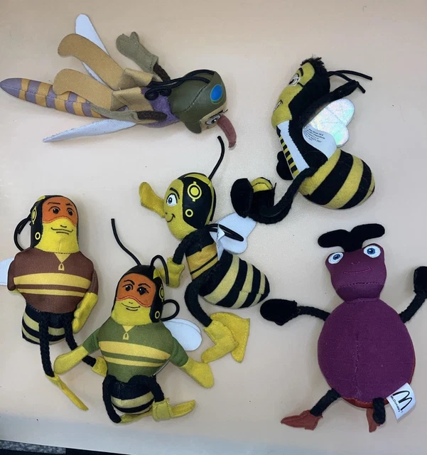 BEE MOVIE SOFT Plush Figure Toy Bundle Barry Adam Mooseblood Jocks