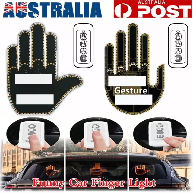 FUNNY CAR MIDDLE Finger Gesture Lights with Remote $34.44 - PicClick AU