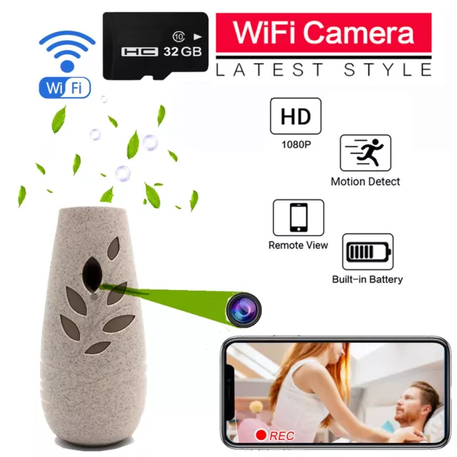 256GB 4K HD 1080P WIFI Camera Wireless Air Freshener  Security Video Recorder