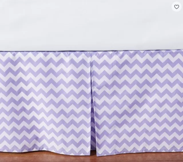 Pottery Barn Kids Chevron Cot Crib Bed Skirt: Only Left with Lavender!!!