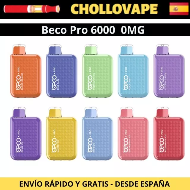 Pod Desechable Vaptio Beco Pro 6000 0MG - larga duración batería recargable