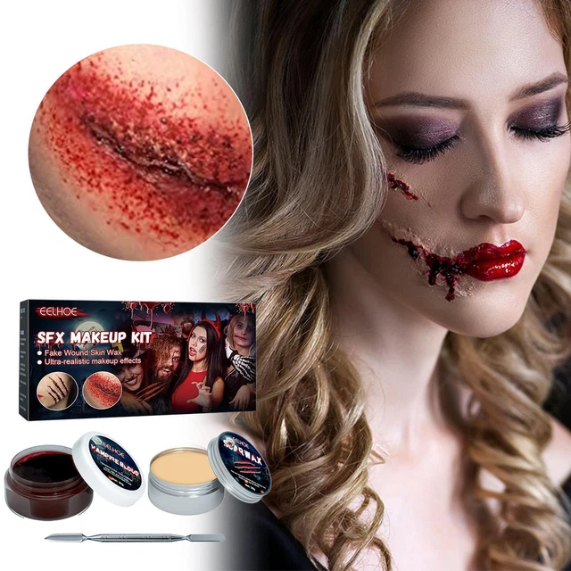 Unisex Effects Painting Skin Body Halloween Makeup Hot Wax Concealer Set T9H3