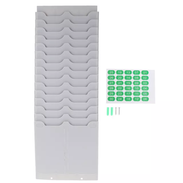 Plastic Attendance Card Holder Office Using Cards Shelf Wall Mounted Shelves