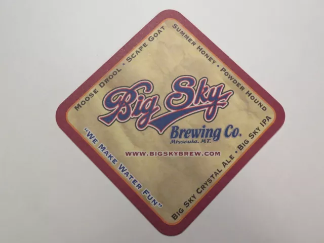 Beer Bar Coaster ~ BIG SKY Brewing Co Scape Goat, IPA, Honey ~ Missoula, Montana