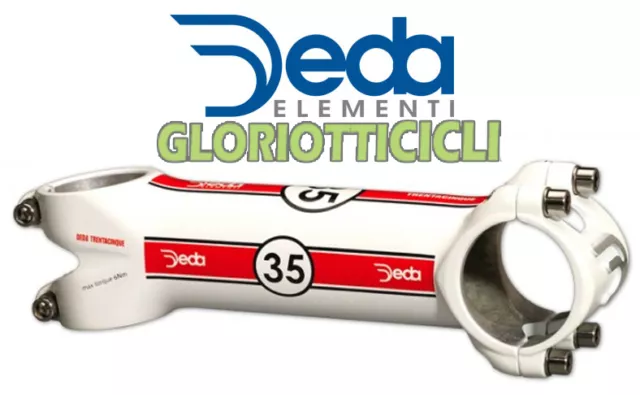 DEDA ATTACCO MANUBRIO TRENTACINQUE BIANCO 100 mm (35 mm)
