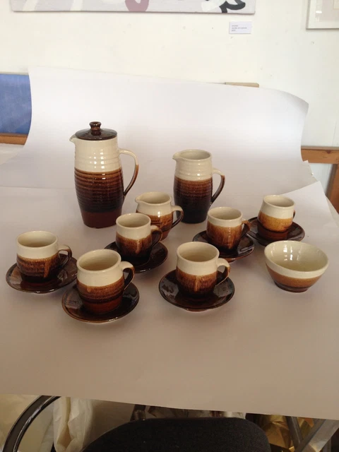 KRISTEN ROTH POTTERY ceramics set St Ives Cornwall Leach Troika jugs ...