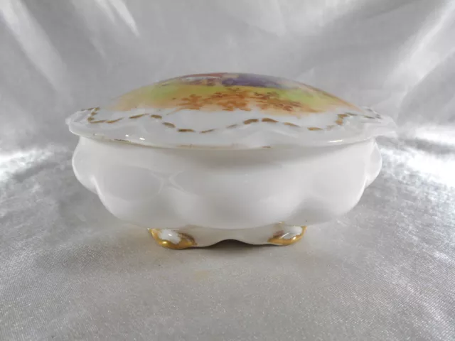 Sublime Boite A Bijoux / Bonbonnière Scène Antique Porcelaine U.c. Limoges 3