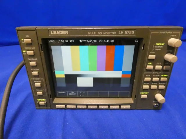 Leader LV-5750 Multiformat Waveform/Vector SDI Monitor NO Power Supply