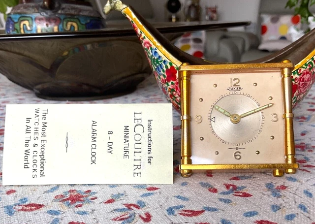 Reveil 8 Jours Jaeger Lecoultre 8 Days  Alarm Clock -