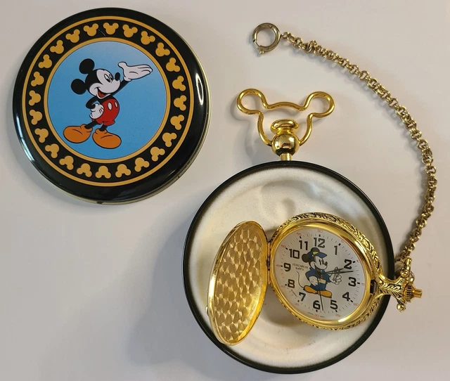 VINTAGE DISNEY VERICHRON Mickey Mouse Pocket Watch (Train Ticket