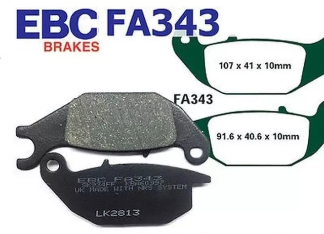 EBC Bremsbeläge FA343 für Honda XL CBR CR3 125 AJSV R RW Regl Raptor