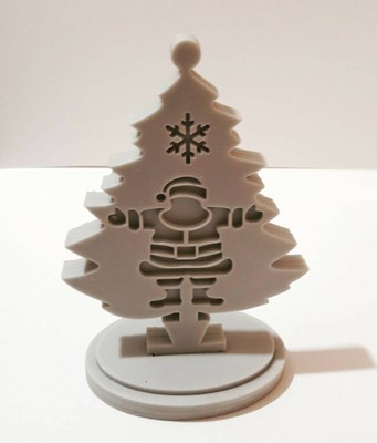 MOULE SILICONE SAPIN de Noël sur Socle Père Noël cristal de neige pour