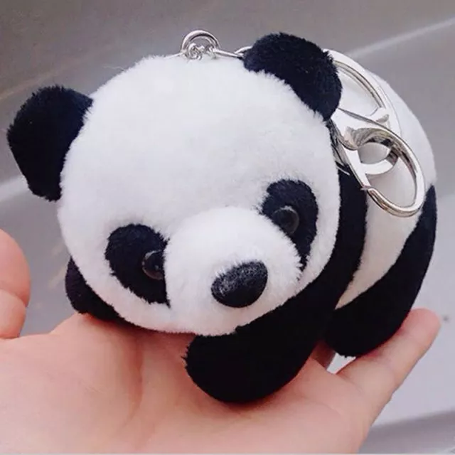 Cartoon Plush Panda Keychains - Hanging Charm Pendant Keyrings Unisex Key Chains