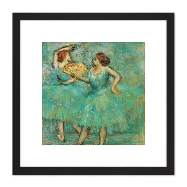 Edgar Degas Two Dancers 1905 Painting Square Framed Wall Art 8X8 In