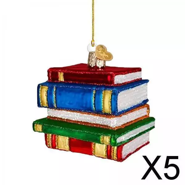 5X Stapel Von Büchern, Weihnachtsschmuck, Kunsthandwerk, Niedliche, Festliche,