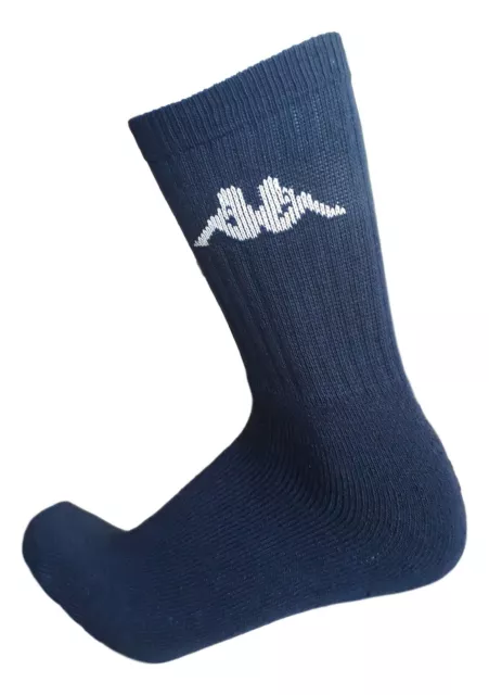 6 paia di calze tennis Kappa in cotone spugna calzini taglia 42/44 col. Blu