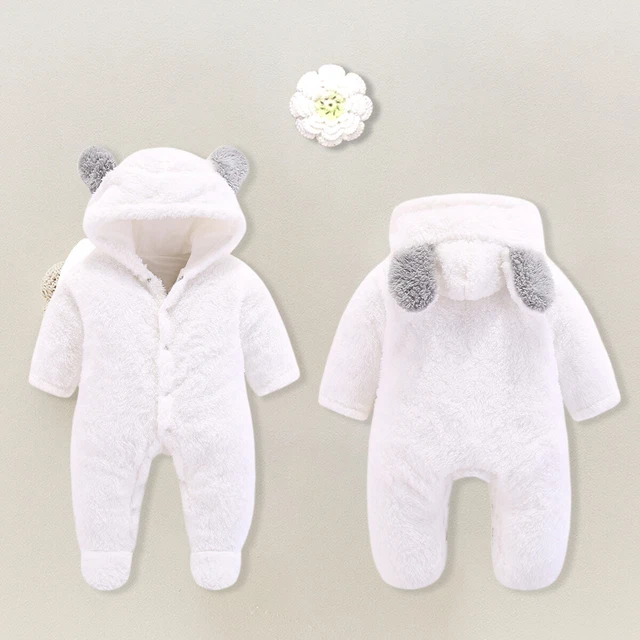 Regno Unito neonato bambino bambina bambini orso con cappuccio tuta abiti 3