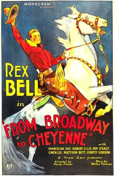 From Broadway To Cheyenne Poster Rex Bell 1932 OLD MOVIE PHOTO