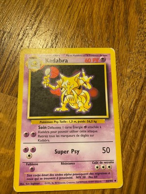 FRANCE SET DE BASE WIZARDS CARTE POKEMON KADABRA 32/102 