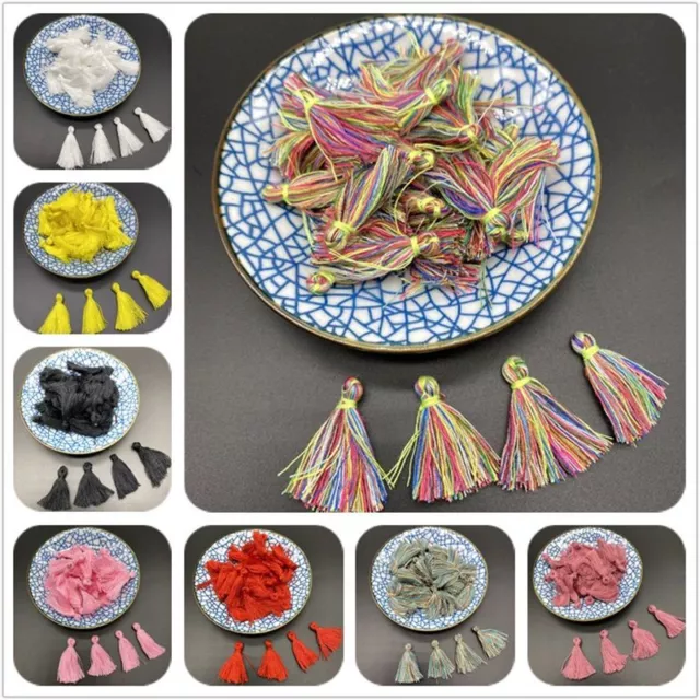 Cotton Fringe Trim Tassels Sewing Curtain Pendant Strap Tassel Crafts Diy 30pcs 3