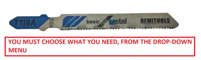 1-100 Remi Tools T118A Jigsaw Jig Saw Blade Metal Cut - Bosch Hitachi Dewalt Etc