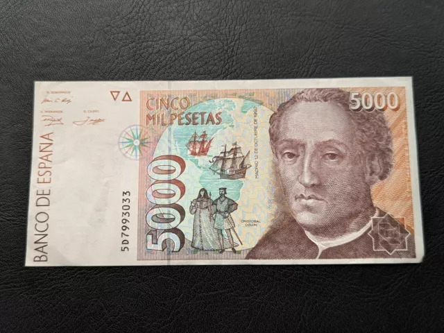 1992 / Banco De España, SPAIN - 5000 (Cinco Mil) Pesetas Banknote, High Grade