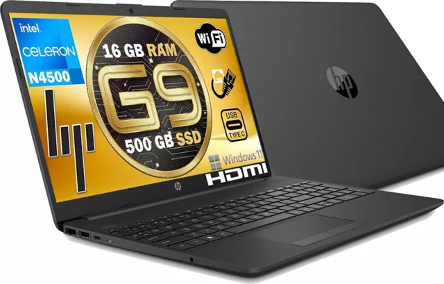 Notebook hp G9 Led 15,6 Intel Celeron N4500 Ram 16Gb SSd 500Gb Windows 11