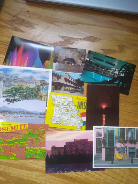 Random 50 Pcs Vintage Postcard Lot 1970's Mixed Variety US City And More (Pc6)